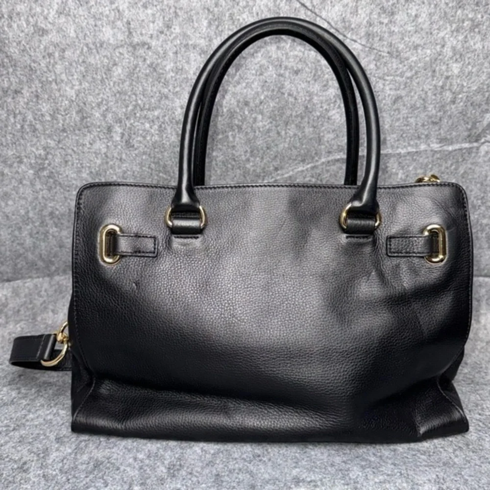 Michael Kors Black Hamilton Soft‎ Pebble Leather Bag - Picture 2 of 11